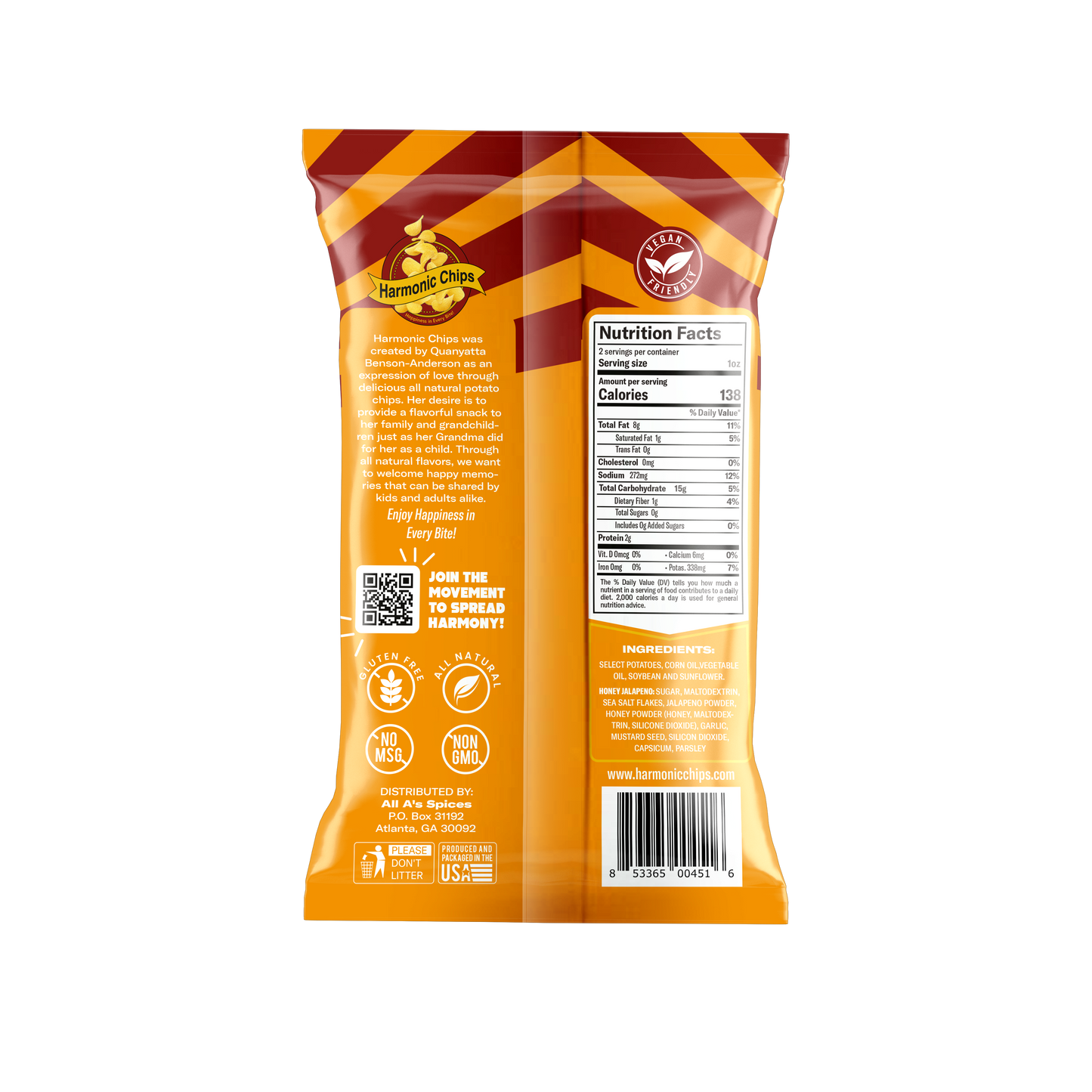 Harmonic Chips Honey Jalapeno ***IN STOCK***